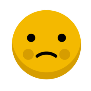 A sad smiley face